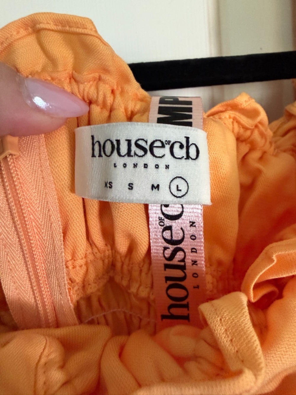 House of CB Orange Tiered Smocked Midi Dress - Picture 5 of 5